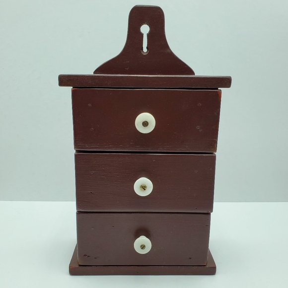 Wooden Accents Wooden Spice Box Small Storage Country Barn